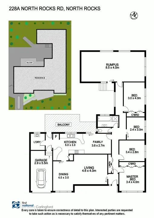 Floorplan of Homely house listing, 228A North Rocks Road, North Rocks NSW 2151