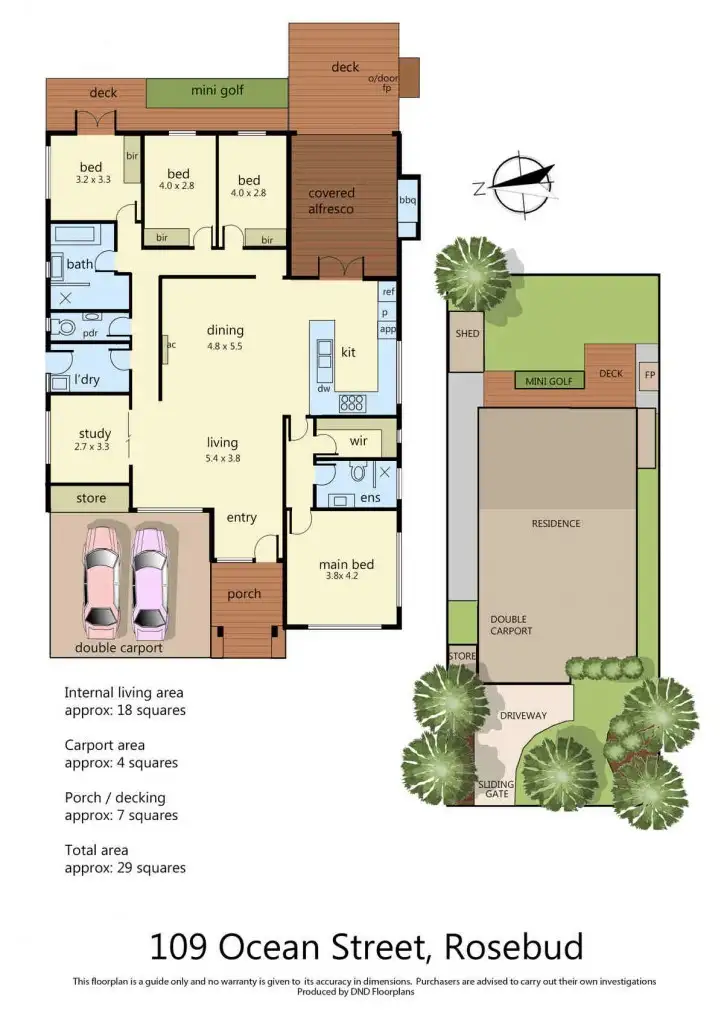 Floorplan of Homely house listing, 109 Ocean Street, Rosebud VIC 3939