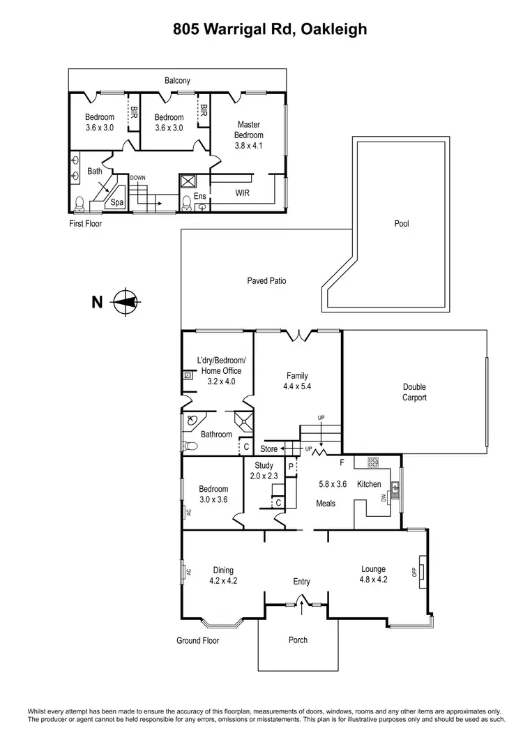 Floorplan of Homely house listing, 805 Warrigal Road, Oakleigh VIC 3166