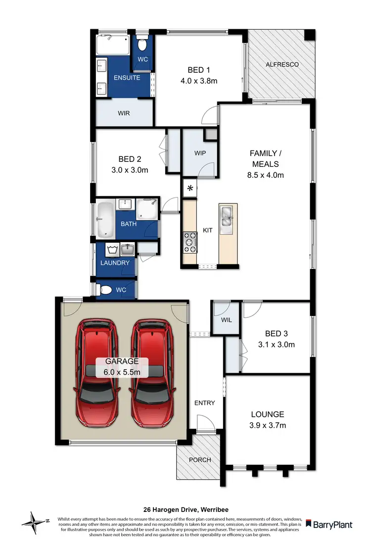 Floorplan of Homely house listing, 26 Harogen Drive, Werribee VIC 3030