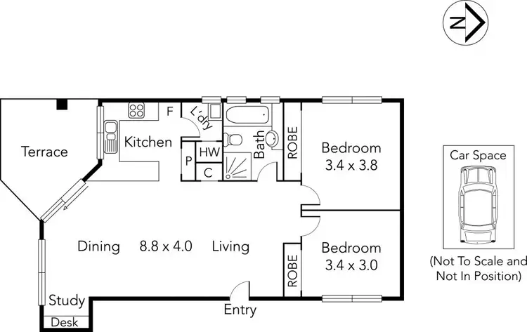 Floorplan of Homely apartment listing, 90/337 Station Street, Thornbury VIC 3071