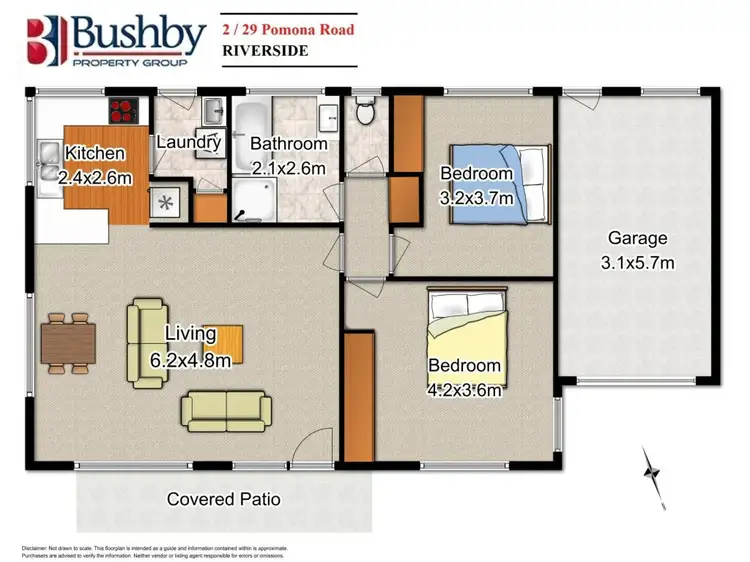 Floorplan of Homely unit listing, 2/29 Pomona Road, Riverside TAS 7250