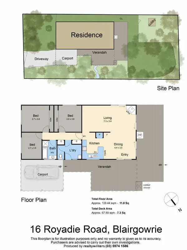 Floorplan of Homely house listing, 16 Royadie Road, Blairgowrie VIC 3942