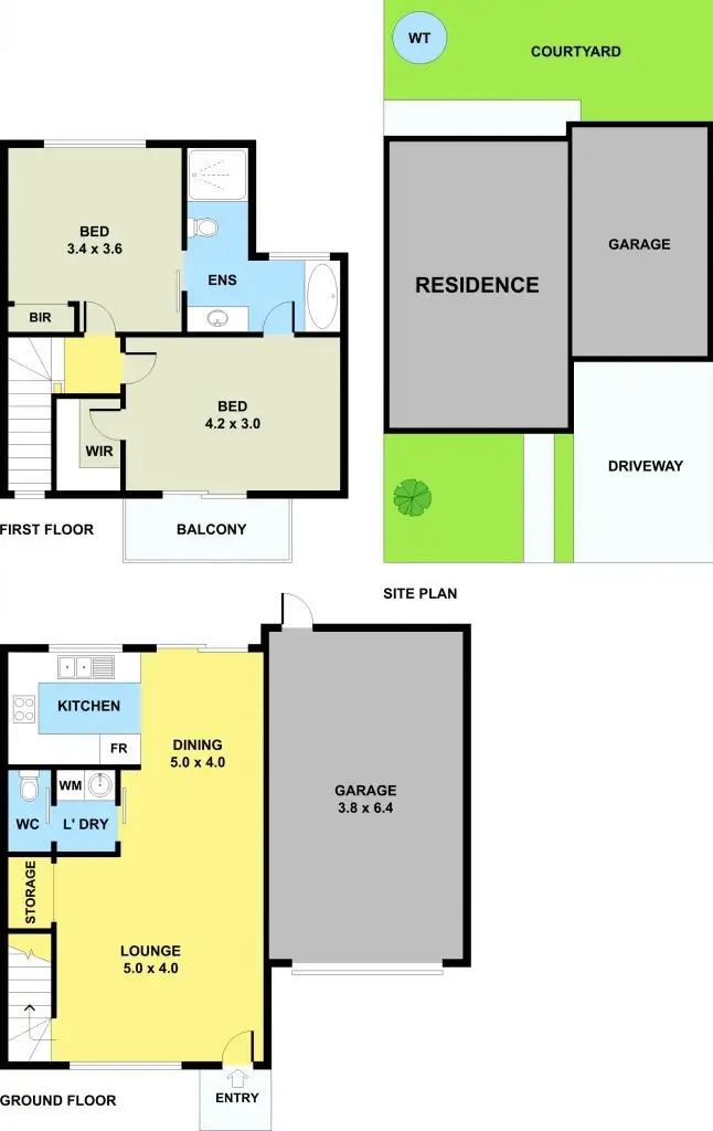 Floorplan of Homely townhouse listing, 94 Kitchener Street, Broadmeadows VIC 3047