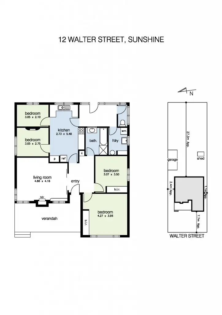 Floorplan of Homely house listing, 12 Walter Street, Sunshine VIC 3020