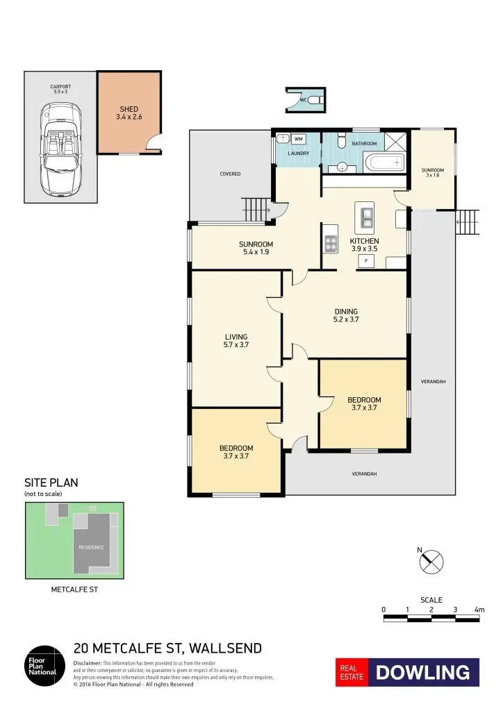 Floorplan of Homely house listing, 20 Metcalfe Street, Wallsend NSW 2287