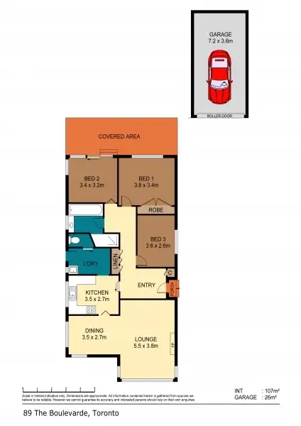 Floorplan of Homely house listing, 89 The Boulevarde, Toronto NSW 2283