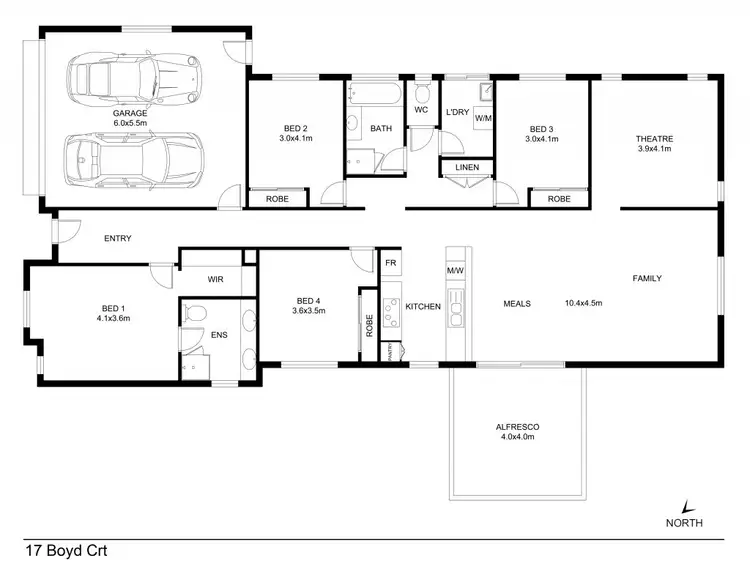 Floorplan of Homely house listing, 17 BOYD COURT, Baranduda VIC 3691