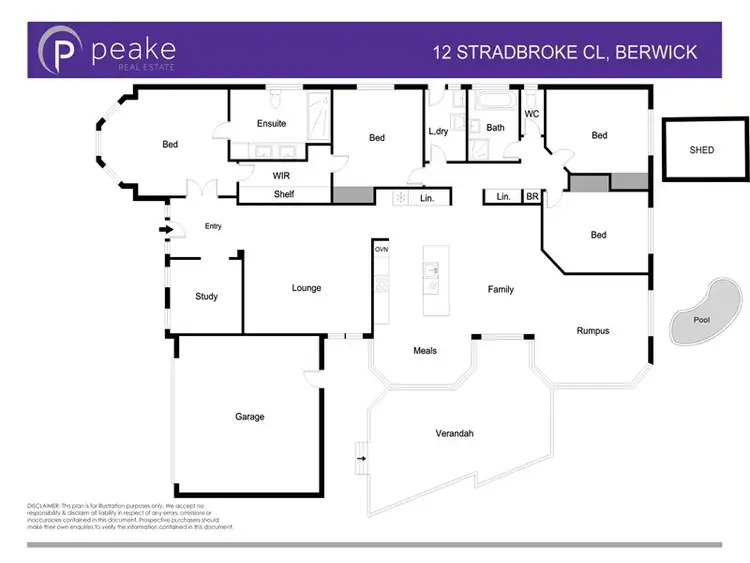 Floorplan of Homely house listing, 12 Stradbroke Close, Berwick VIC 3806