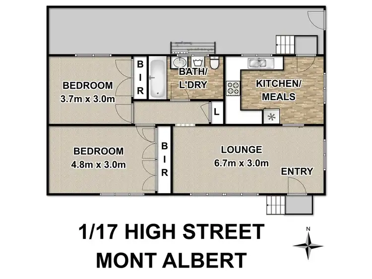 Floorplan of Homely unit listing, 1/17 High Street, Mont Albert VIC 3127