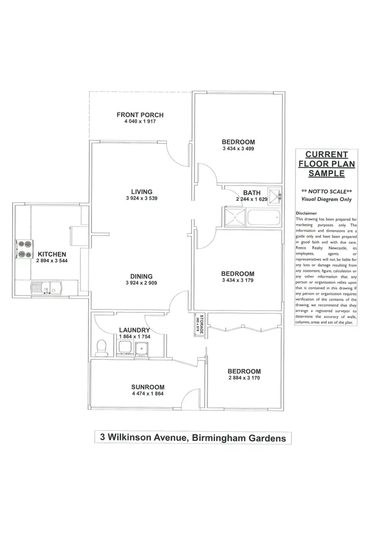 Floorplan of Homely house listing, 3 Wilkinson Avenue, Birmingham Gardens NSW 2287