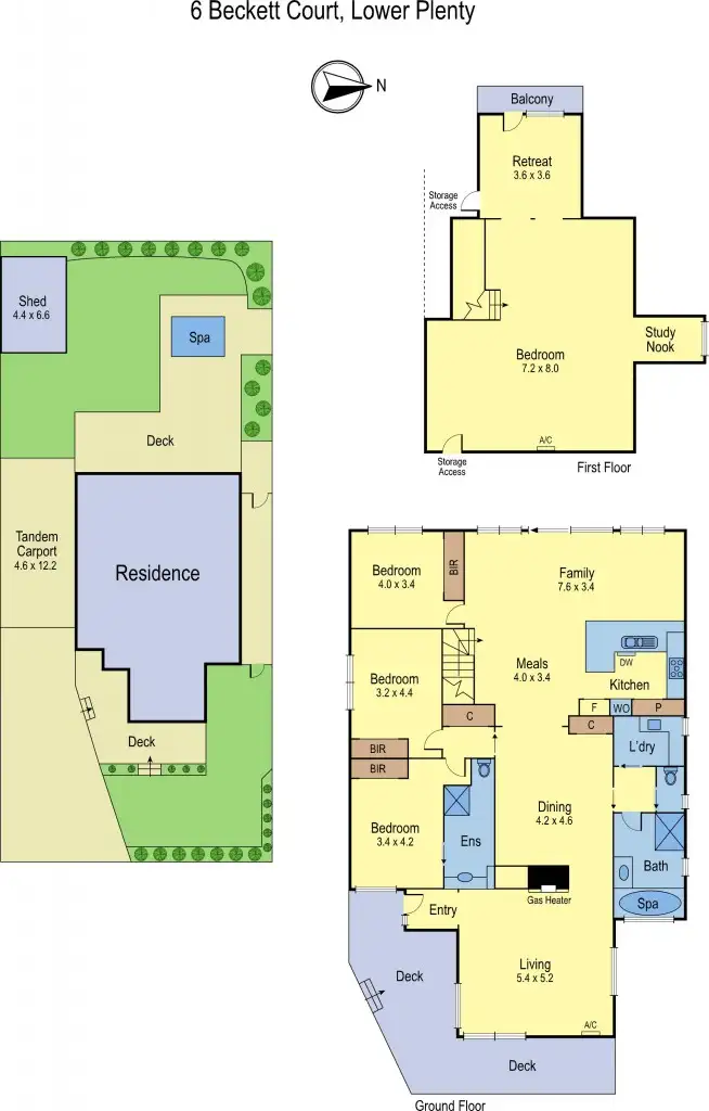 Floorplan of Homely house listing, 6 Beckett Court, Lower Plenty VIC 3093