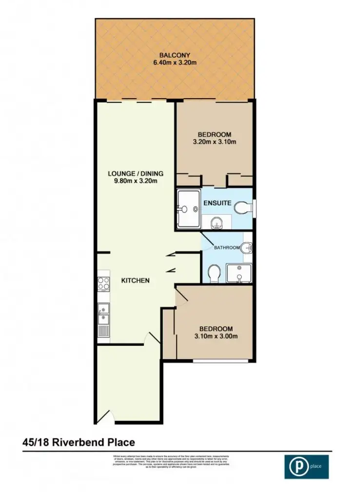 Floorplan of Homely apartment listing, 45/18 Riverbend Place, Bulimba QLD 4171