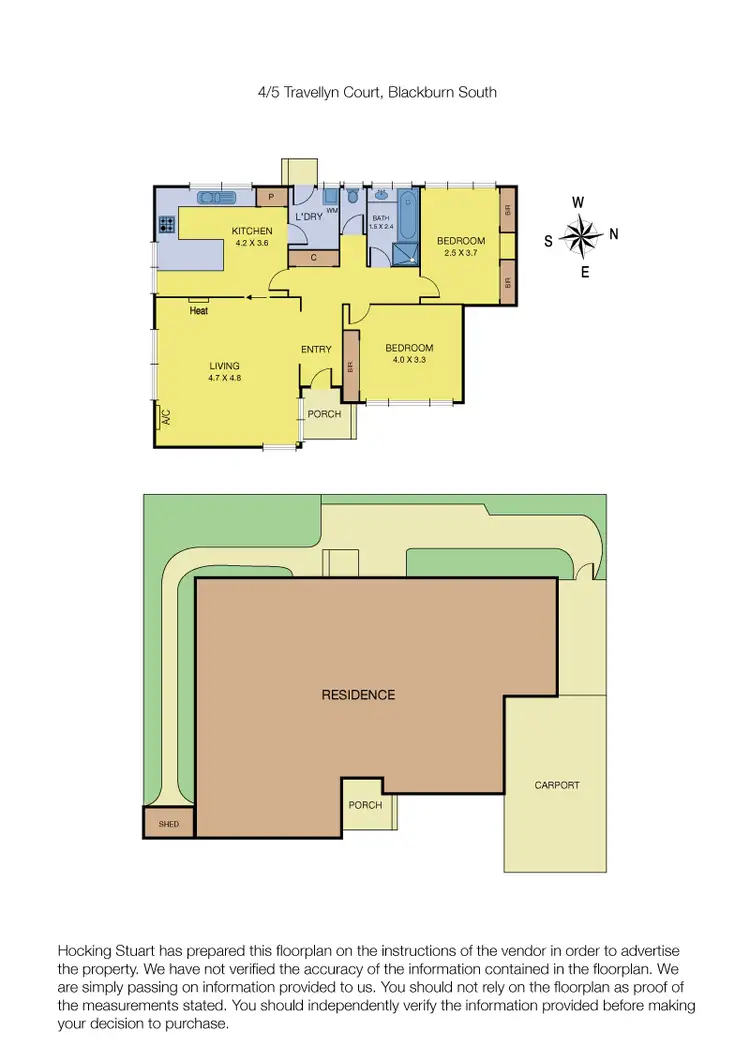 Floorplan of Homely unit listing, 4/5 Travellyn Court, Blackburn South VIC 3130