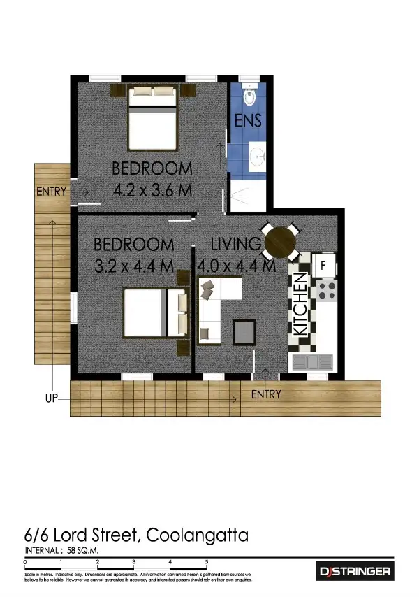 Floorplan of Homely unit listing, 6/6 Lord Street, Kirra QLD 4225