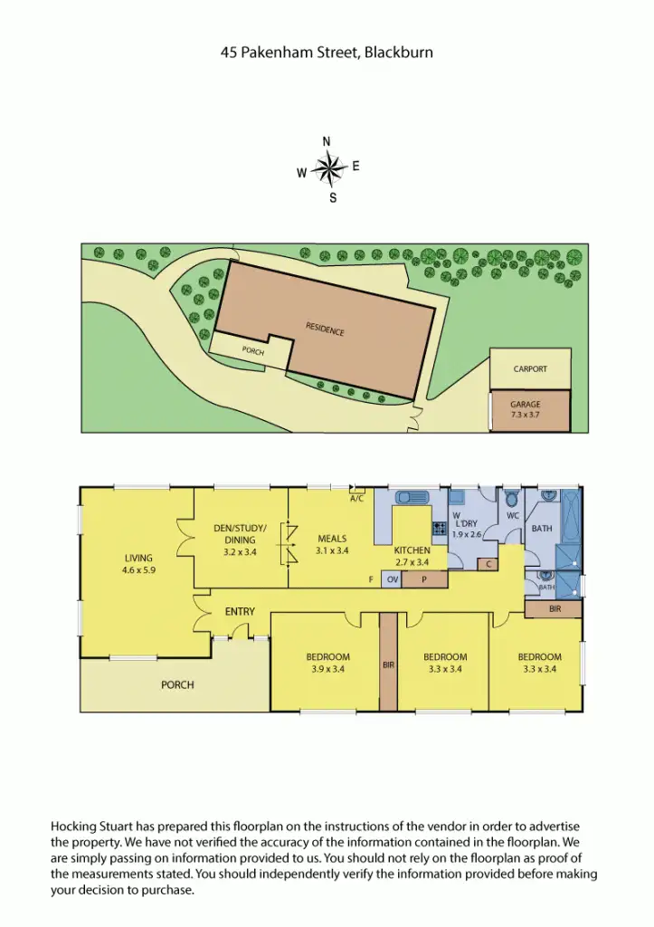Floorplan of Homely house listing, 45 Pakenham Street, Blackburn VIC 3130