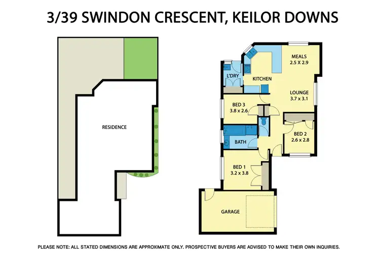 Floorplan of Homely villa listing, 3/39 Swindon Crescent, Keilor Downs VIC 3038
