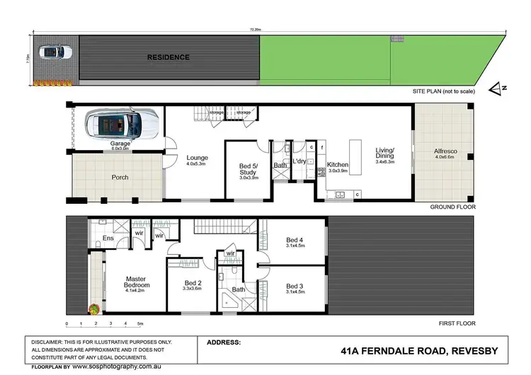 Floorplan of Homely semi-detached listing, 41A Ferndale Road, Revesby NSW 2212