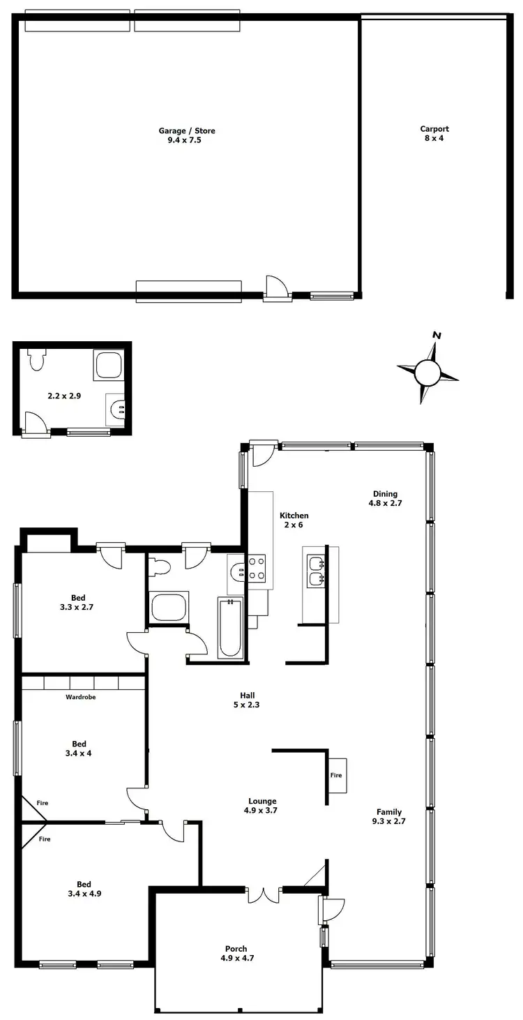Floorplan of Homely house listing, 42 Murray Street, Wagga Wagga NSW 2650