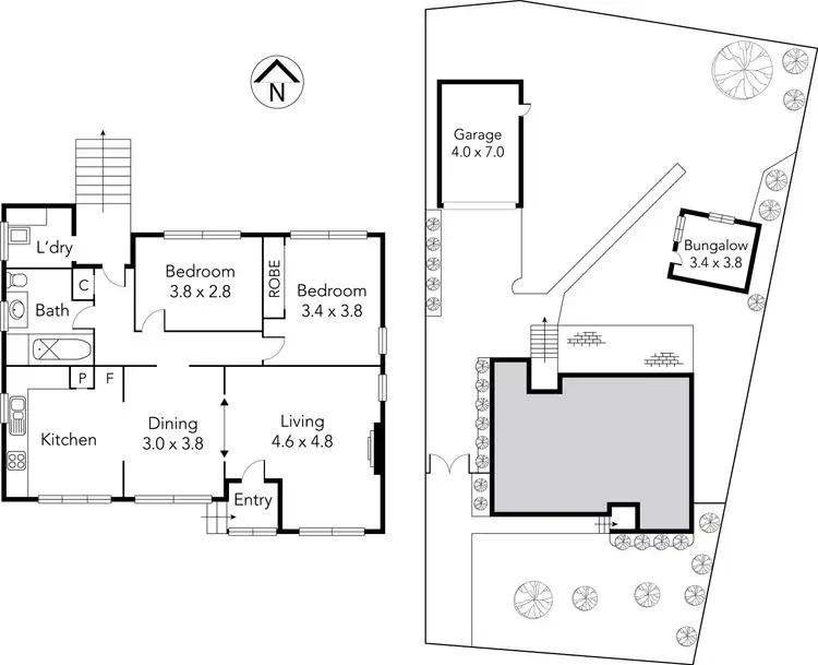 Floorplan of Homely house listing, 40 Gisborne Crescent, Reservoir VIC 3073