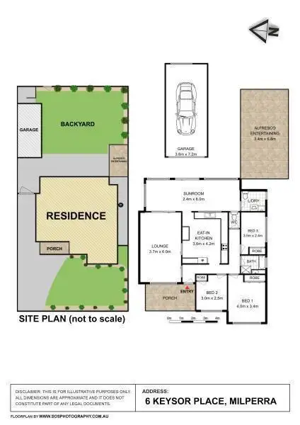 Floorplan of Homely house listing, 6 Keysor Place, Milperra NSW 2214
