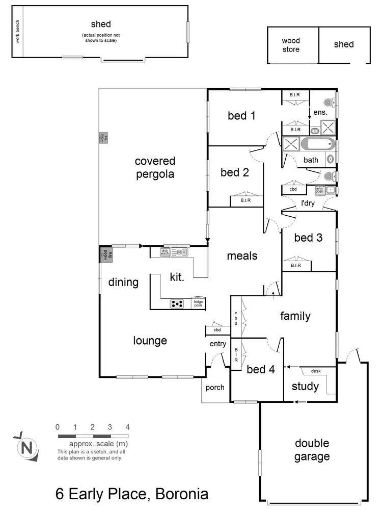 Floorplan of Homely house listing, 6 Early Place, Boronia VIC 3155