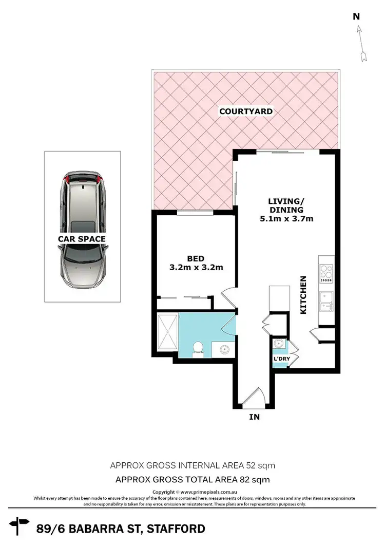 Floorplan of Homely unit listing, 89/6 Babarra Street, Stafford QLD 4053