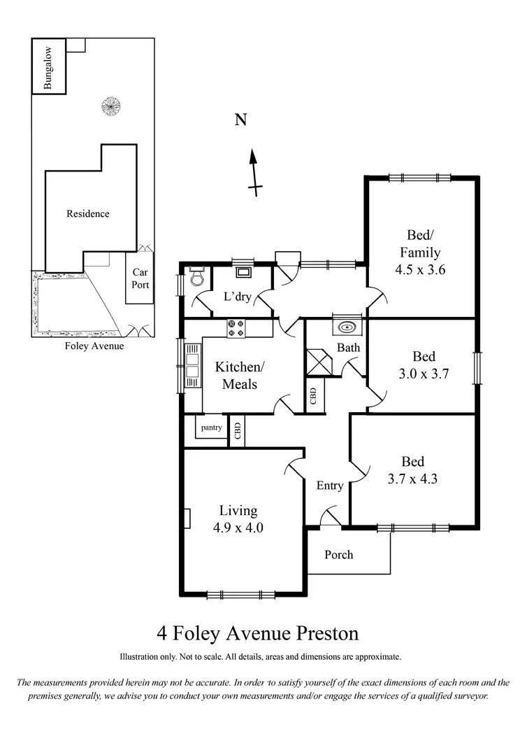 Floorplan of Homely house listing, 4 Foley Avenue, Preston VIC 3072