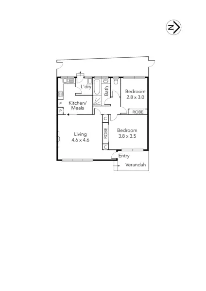 Floorplan of Homely unit listing, 21/6 Creswick Street, Glen Iris VIC 3146