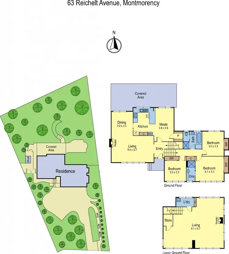 Floorplan of Homely house listing, 63 Reichelt Avenue, Montmorency VIC 3094