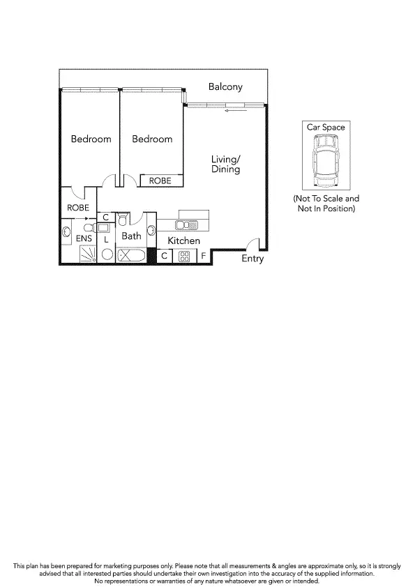 Floorplan of Homely apartment listing, 208/93 Dow Street, Port Melbourne VIC 3207