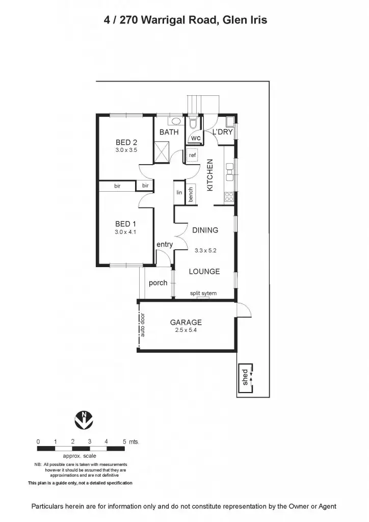 Floorplan of Homely unit listing, 4/270 Warrigal Road, Glen Iris VIC 3146