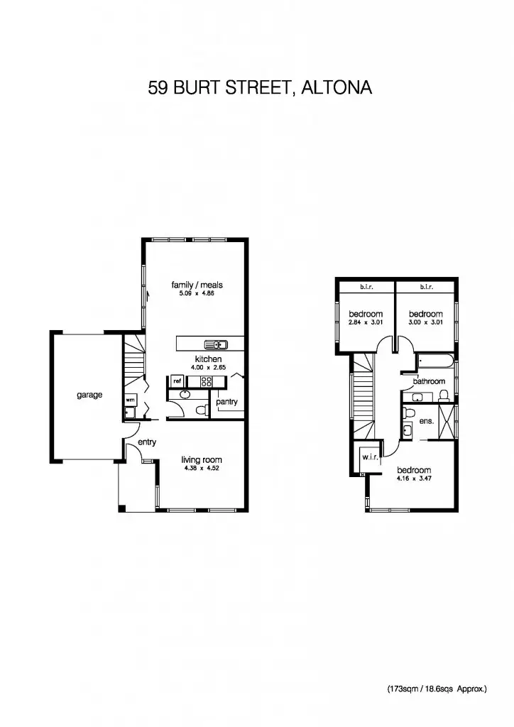 Floorplan of Homely townhouse listing, 59 Burt Street, Altona VIC 3018