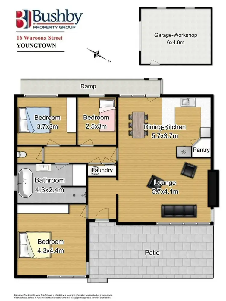 Floorplan of Homely house listing, 16 Waroona Street, Youngtown TAS 7249