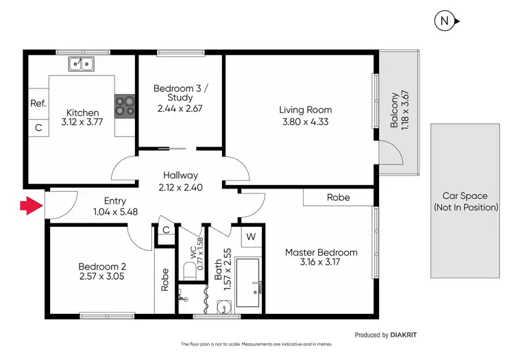 Floorplan of Homely apartment listing, 6/32 Oak Grove, Ripponlea VIC 3185