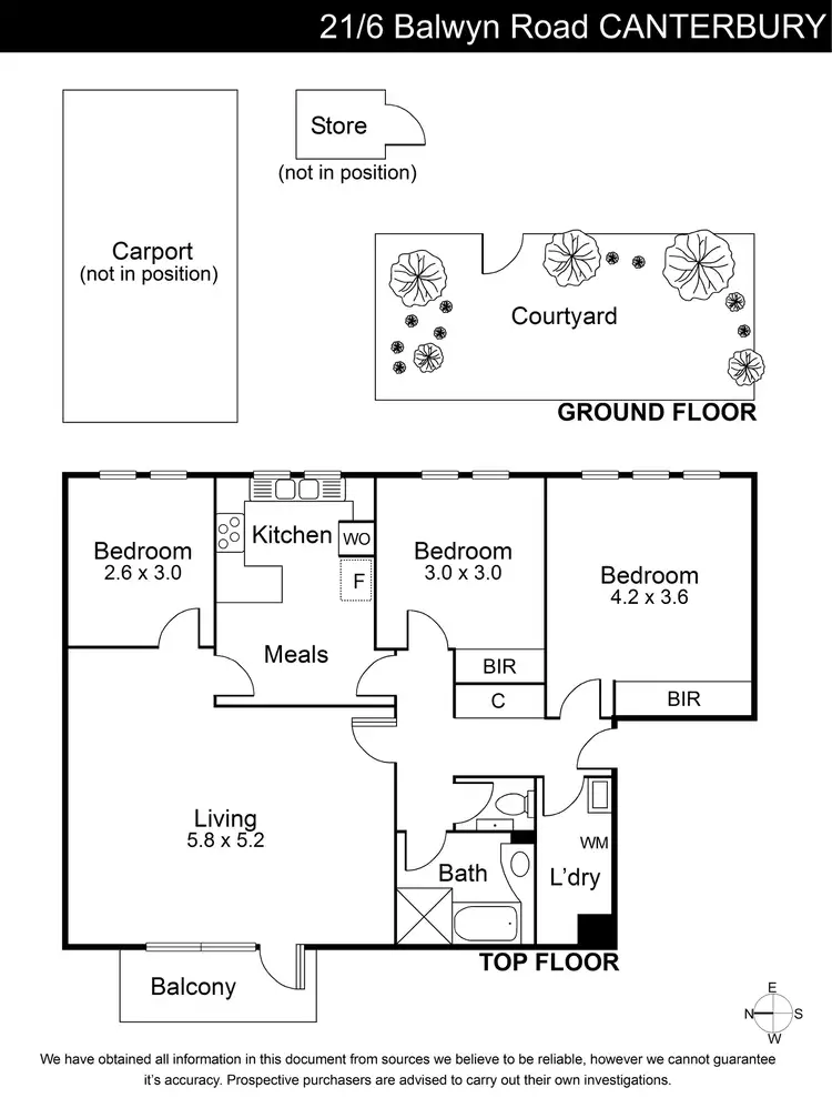Floorplan of Homely apartment listing, 21/6 Balwyn Road, Canterbury VIC 3126