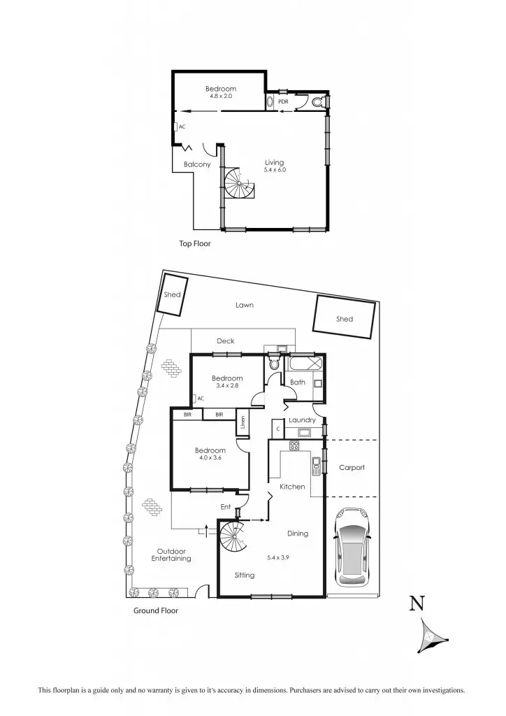 Floorplan of Homely townhouse listing, 6/14 Naples Road, Mentone VIC 3194