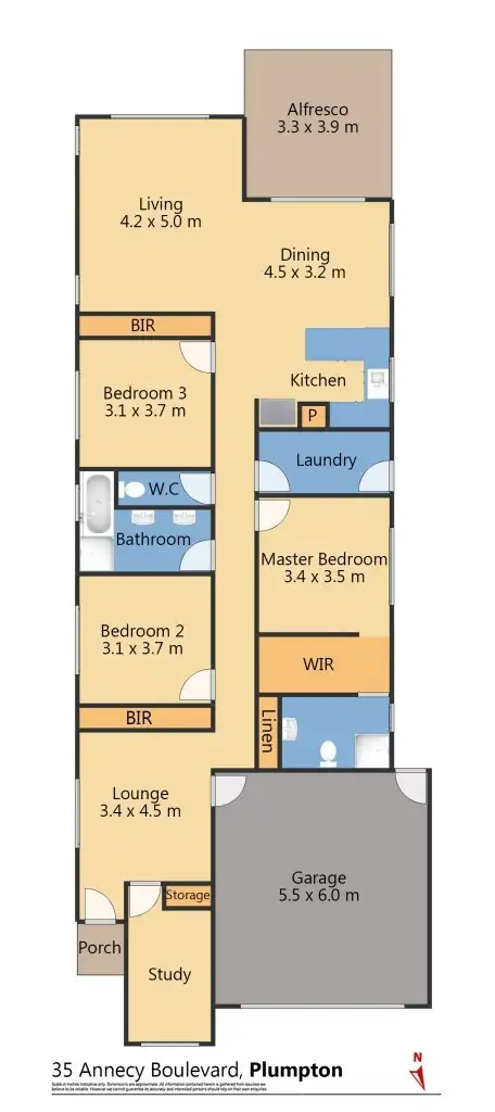 Floorplan of Homely house listing, 35 Annecy Boulevard, Plumpton VIC 3335