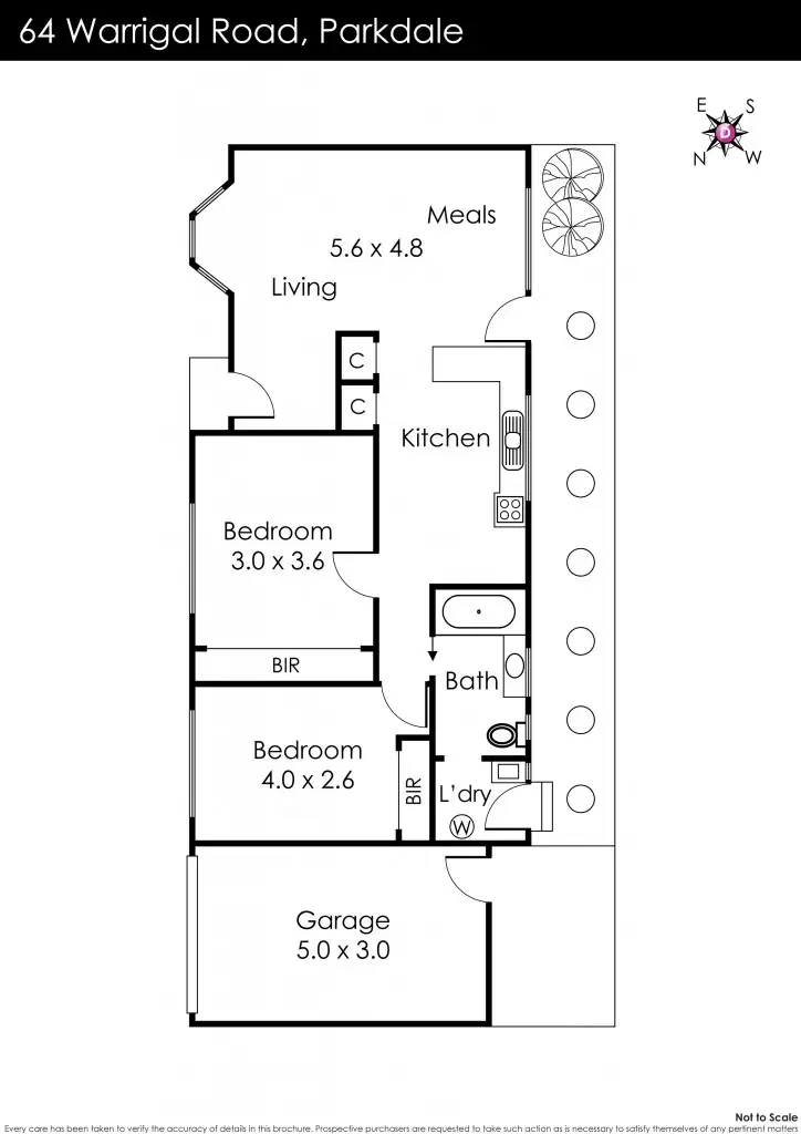 Floorplan of Homely unit listing, 2/64 Warrigal Road, Parkdale VIC 3195