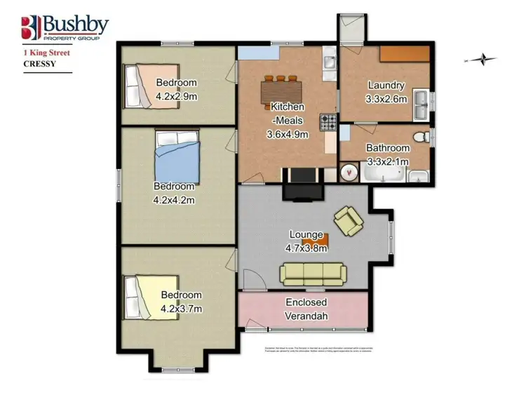 Floorplan of Homely house listing, 1 King Street, Cressy TAS 7302
