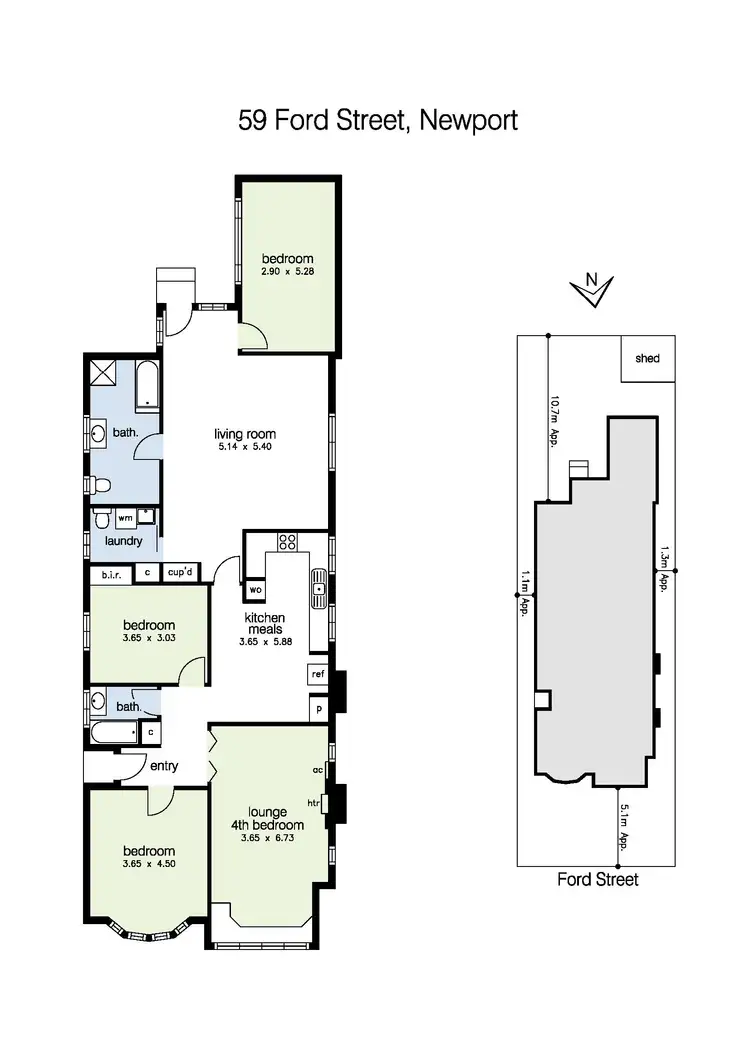 Floorplan of Homely house listing, 59 Ford Street, Newport VIC 3015