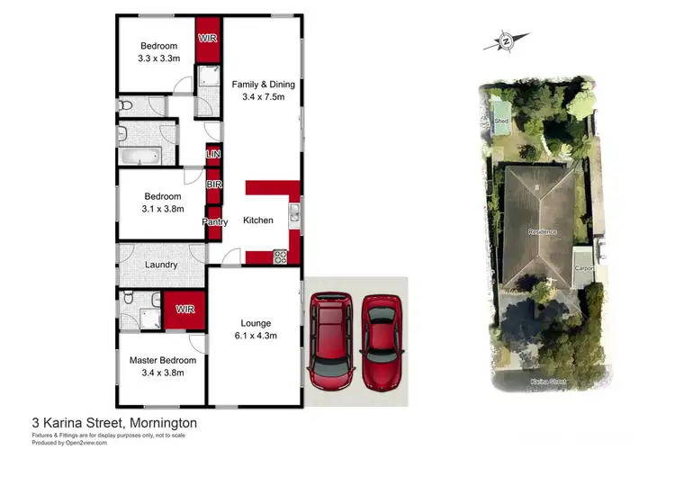 Floorplan of Homely house listing, 3 Karina Street, Mornington VIC 3931