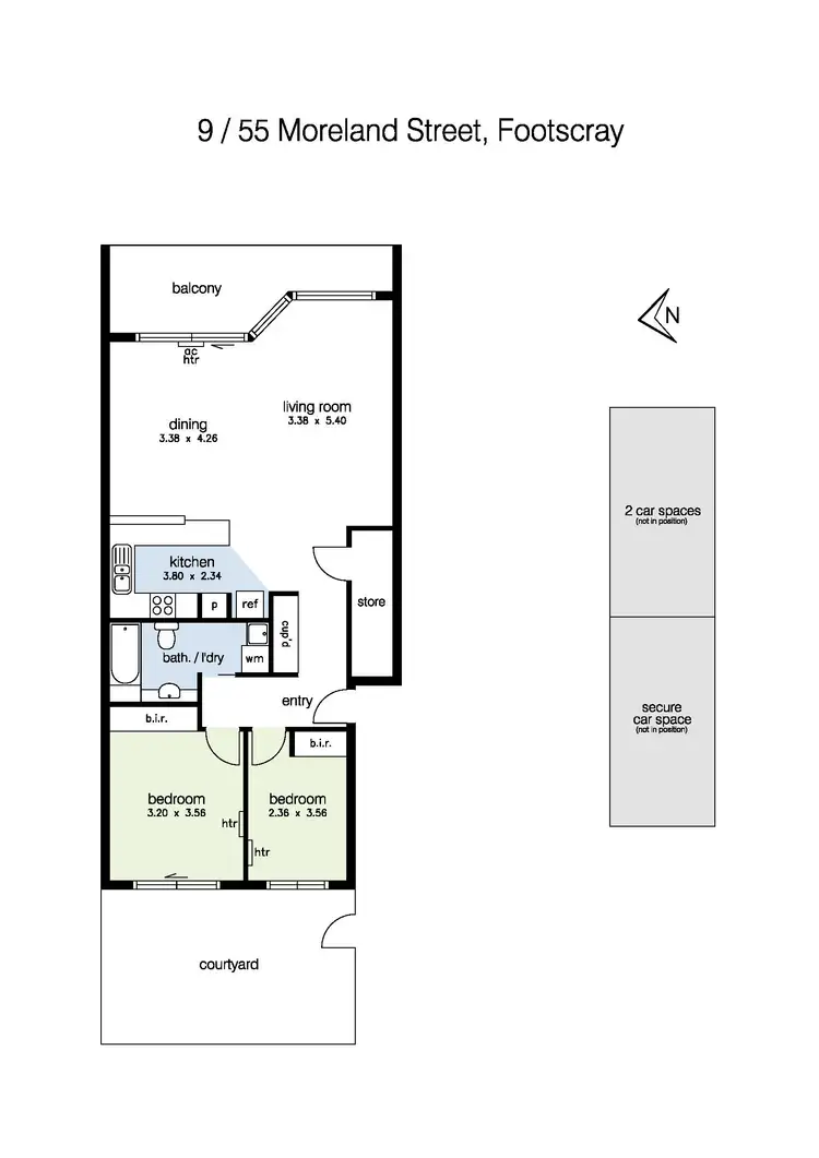 Floorplan of Homely apartment listing, 9/55 Moreland Street, Footscray VIC 3011