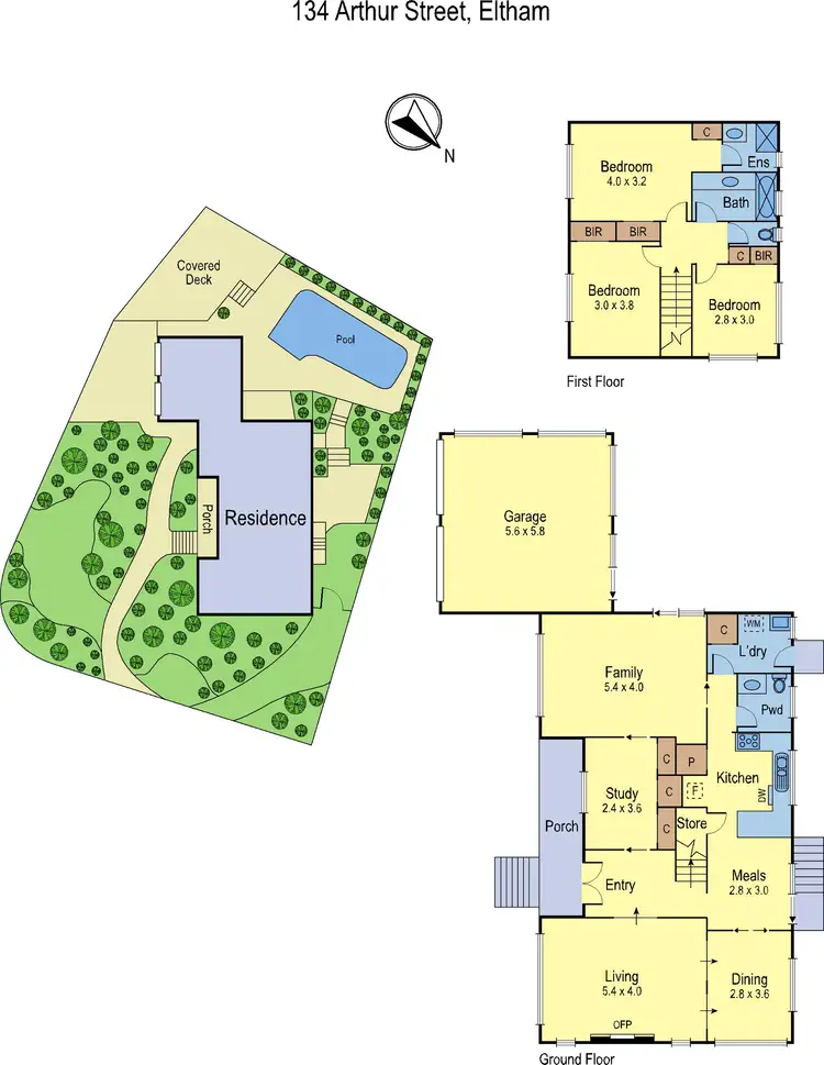 Floorplan of Homely house listing, 134 Arthur Street, Eltham VIC 3095