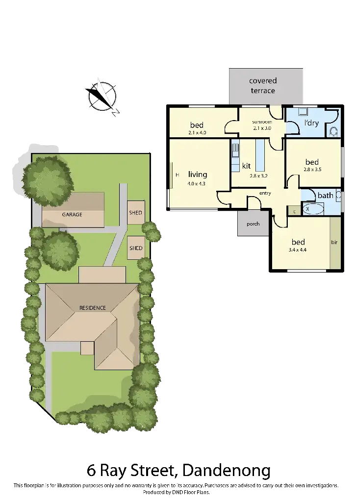 Floorplan of Homely house listing, 6 Ray Street, Dandenong VIC 3175