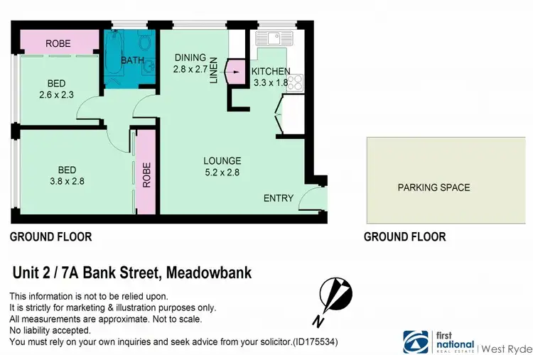 Floorplan of Homely unit listing, 2/7A Bank Street, Meadowbank NSW 2114