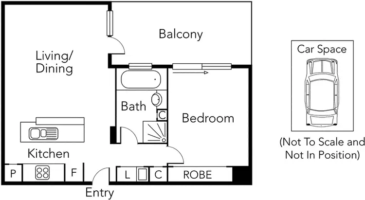 Floorplan of Homely apartment listing, 206/348 Beaconsfield Parade, St Kilda West VIC 3182