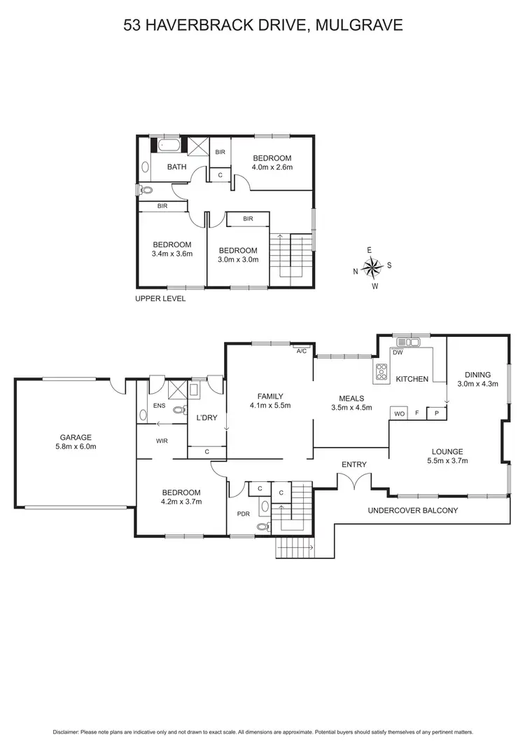 Floorplan of Homely house listing, 53 Haverbrack Drive, Mulgrave VIC 3170