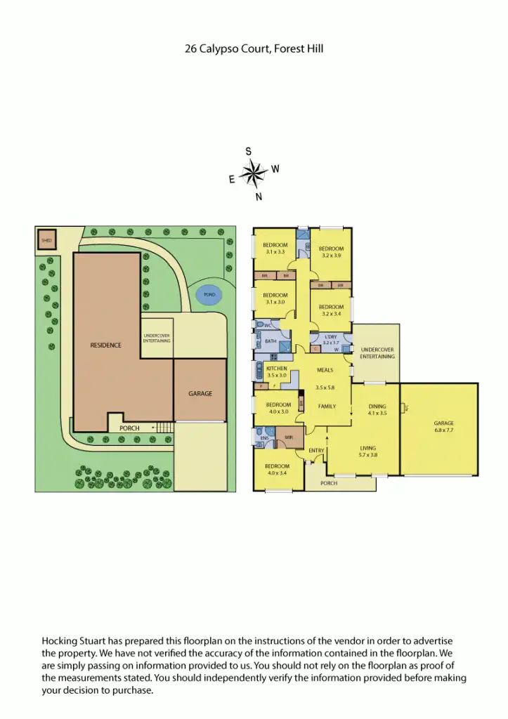 Floorplan of Homely house listing, 26 Calypso Court, Forest Hill VIC 3131