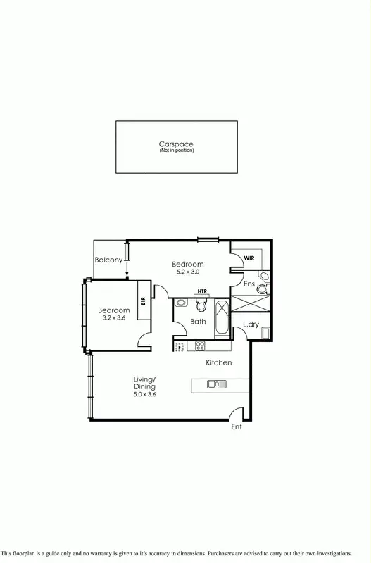 Floorplan of Homely apartment listing, 307/28 Wills Street, Melbourne VIC 3000